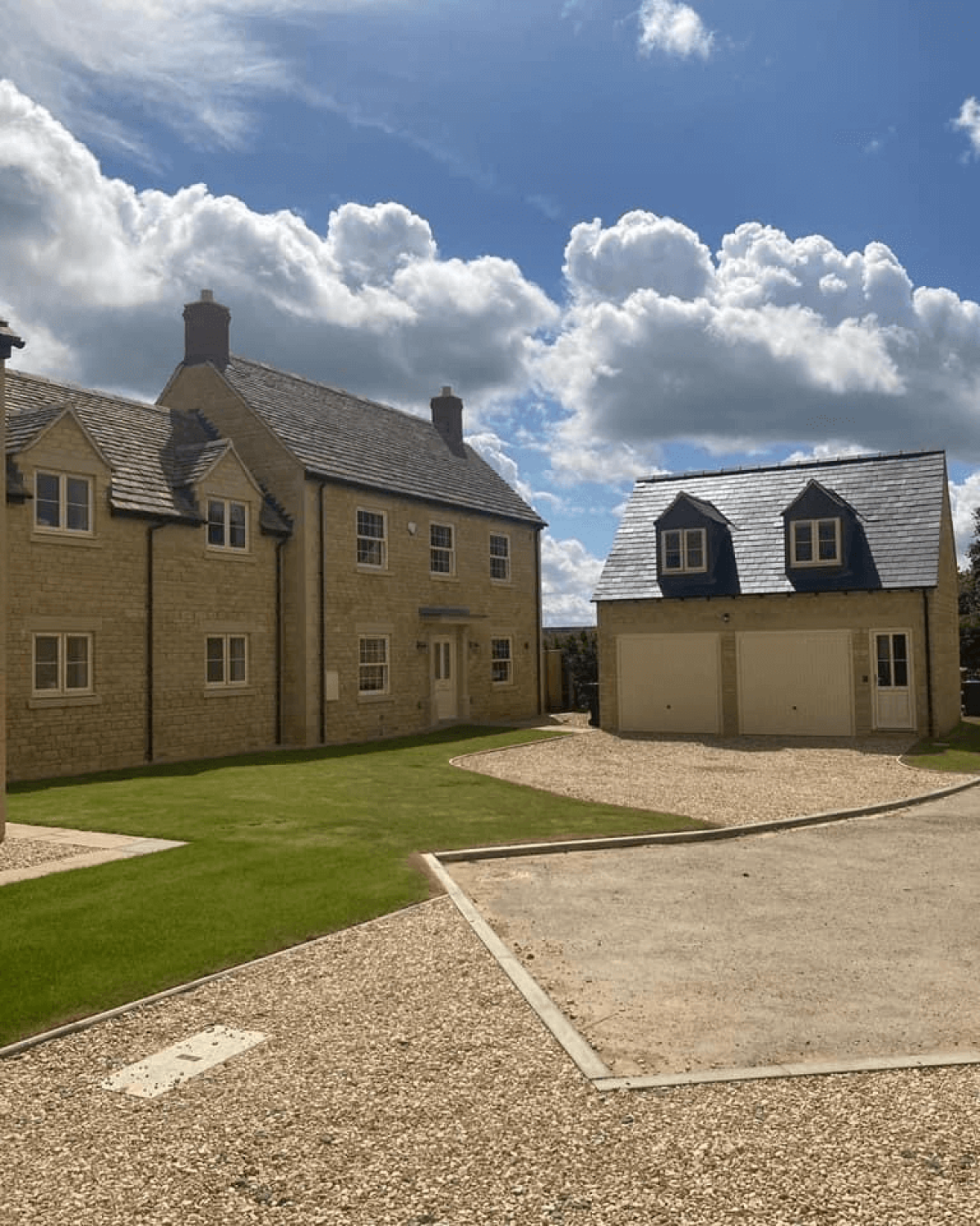 New-Build Residential Roof using Cotswold Stone Slate 