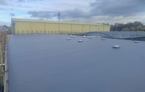 RAF Benson industrail roof re-roofing, after image