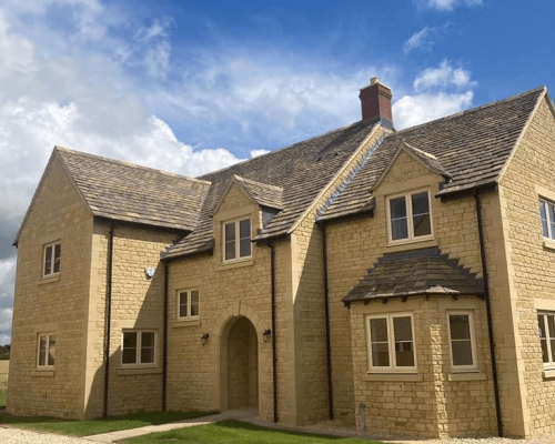new build Cotswold Stone Roof 